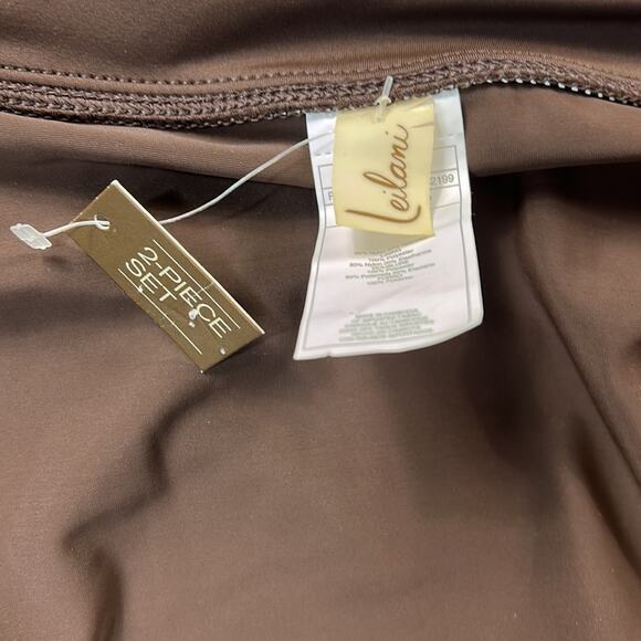 Leilani Two piece bikini set - Bermuda bra/cali in chocolate and mint, 8 NWT - Picture 14 of 14